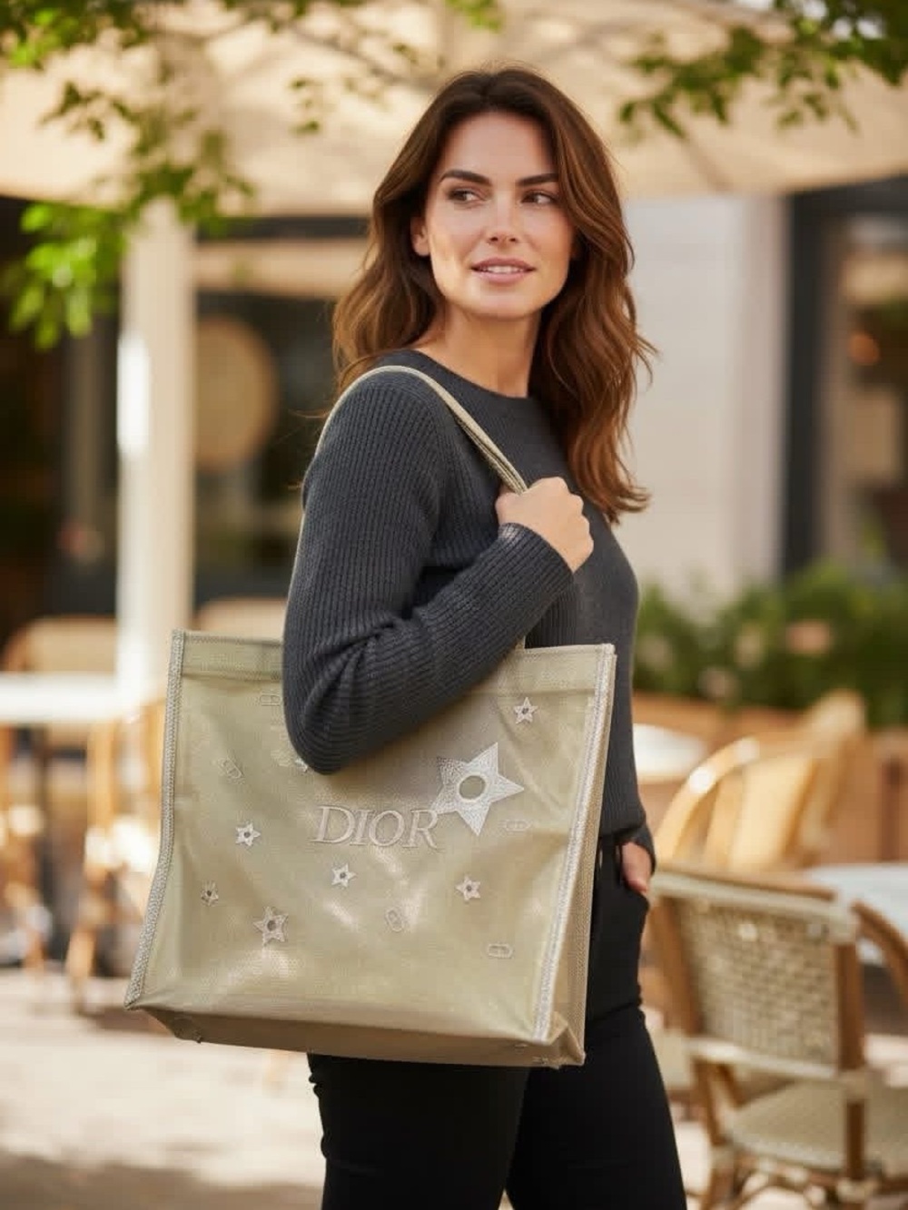 Christmas Edition dior tote bag